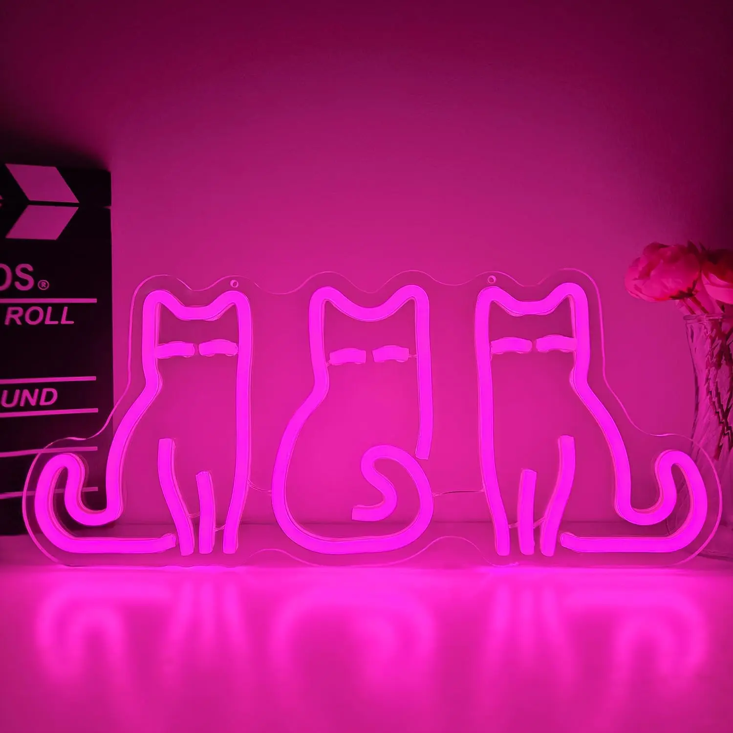Neon Sign Party - Katzen-Neonschild USB-LED-Neonlicht für Schlafzimmer, Tierhandlung, Tierthemenparty,