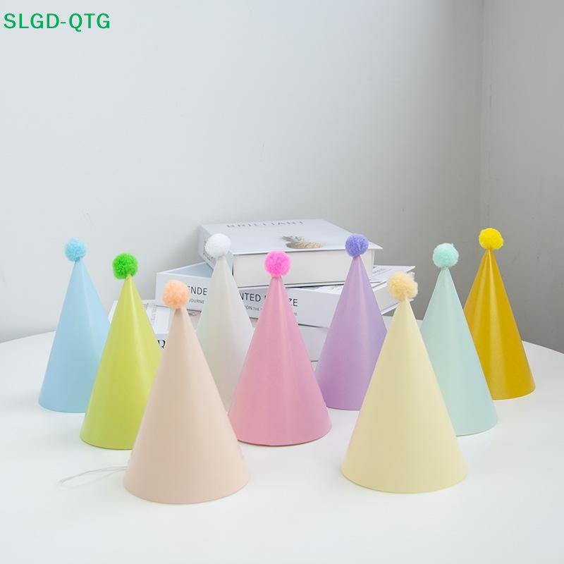 Party Hat Cone - 5/6/9/12 Stück Kegel-Geburtstagsmützen mit Pompon, leichte
