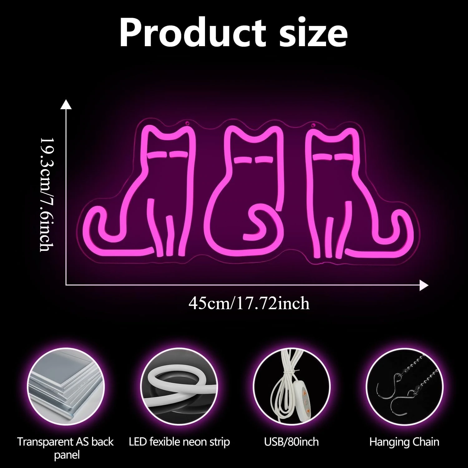 Katzen-Neonschild USB-LED-Neon – Neon Sign Party Bewertung und Preis