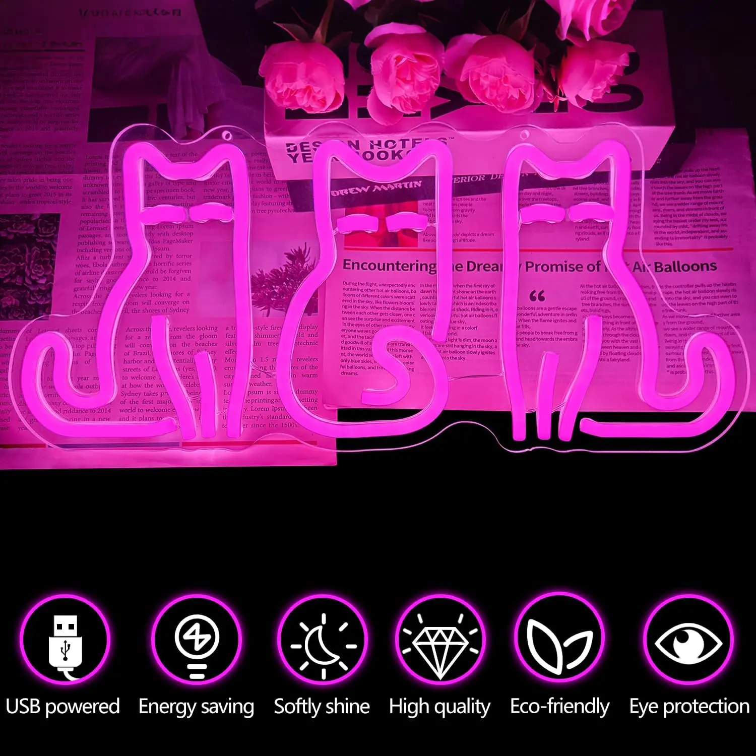 Katzen-Neonschild USB-LED-Neon – Neon Sign Party Bewertung und Preis