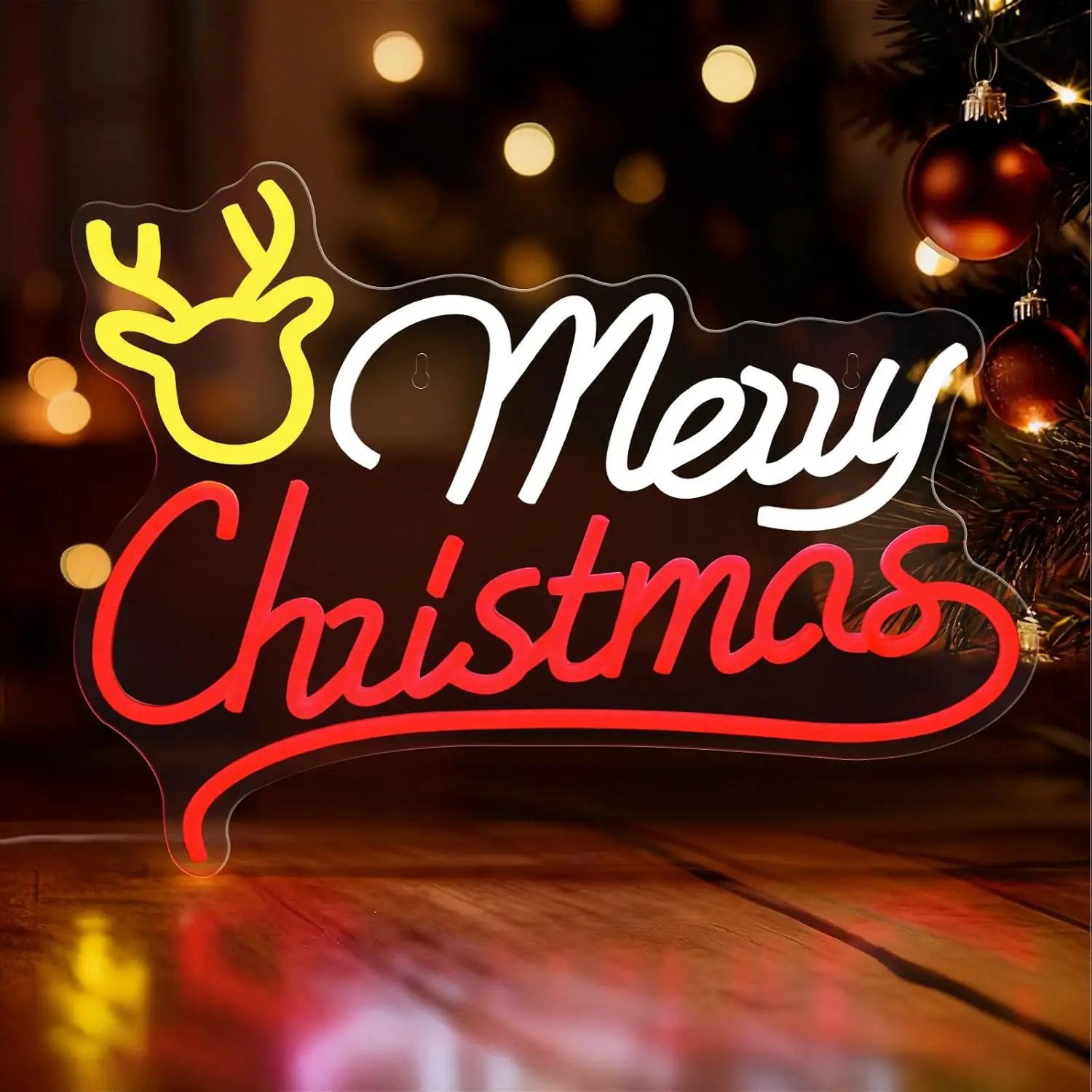 Frohe Weihnachten Rentier-Neon – Neon Sign Party Bewertung und Preis